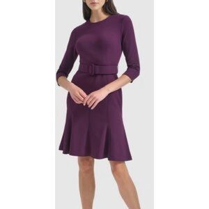 Calvin Klein belted a line dress